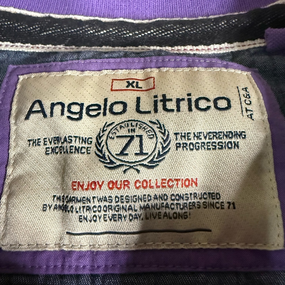 Angelo Litrico Purple‎ Polo Shirt XL Cotton LR G7 - Picture 5 of 12
